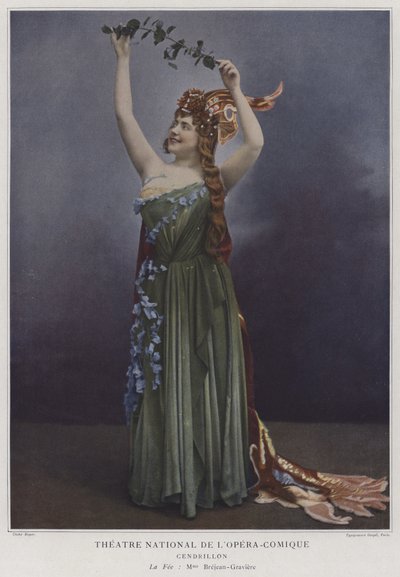 Georgette Brejean-Graviere som feen i Cendrillon (farvet foto) af French Photographer