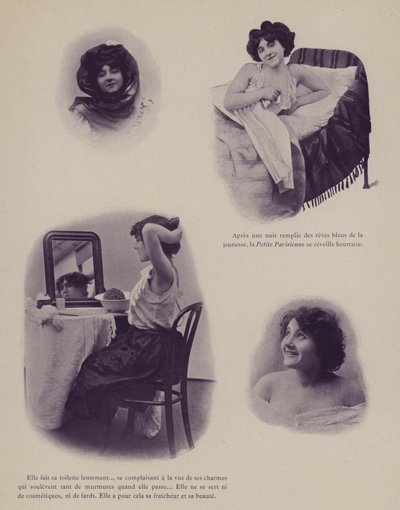 Illustration til Petites Parisiennes (dvs. unge arbejdende piger i Paris) (s/h foto) af French Photographer