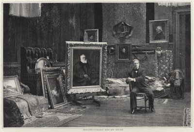 Jean-Joseph Benjamin-Constant i sit værksted af French Photographer