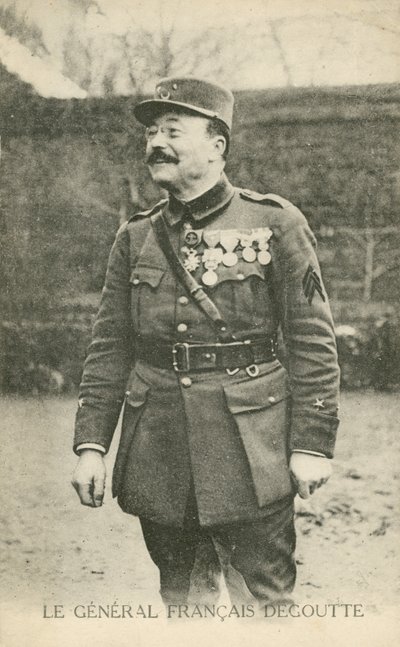 Jean-Marie Degoutte, fransk general fra Første Verdenskrig (s/h foto) af French Photographer