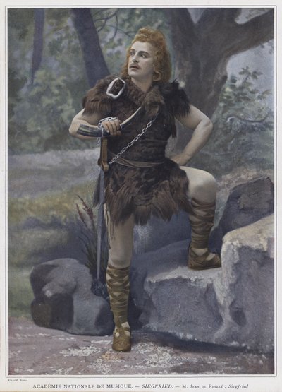 Jean de Reszke i titelrollen i Siegfried (farvet foto) af French Photographer