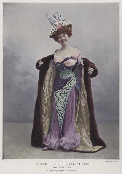 Juliette Mealy, fransk skuespiller og sangerinde (farvet foto) af French Photographer