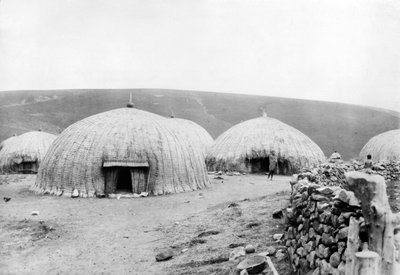 Kaffir Huts, Sydafrika, ca. 1914 af French Photographer