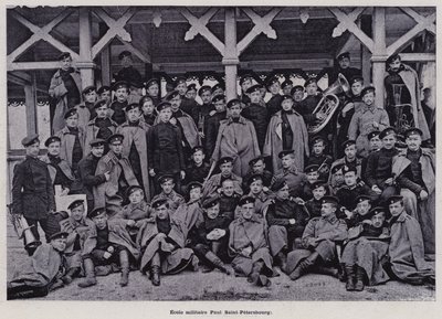 Den russiske hær: Paul Saint-Petersburg Military School (s/h foto) af French Photographer