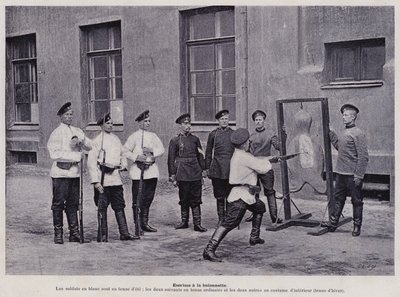 Den russiske hær: Bajonethegn (s/h foto) af French Photographer