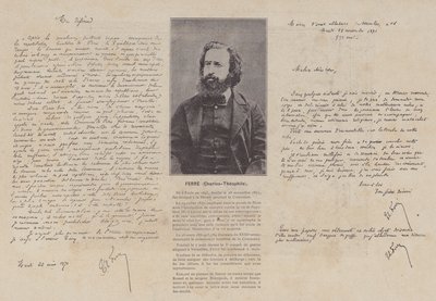 Pariserkommunen, Charles-Theophile Ferre (s/h-billede) af French Photographer
