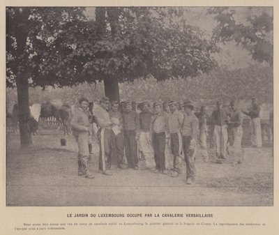 Pariserkommunen, Jardin Du Luxembourg besat af Versailles kavaleri (s/h foto) af French Photographer
