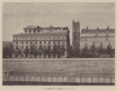 Pariserkommunen, Le Theatre Lyrique, efter 25. maj (s/h-foto) af French Photographer