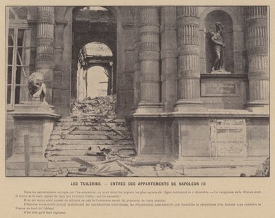 Kommunen i Paris, Tuilerierne, indgangen til Napoleon III