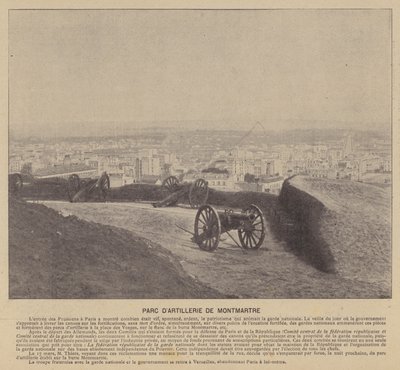 Pariserkommunen, Montmartre Artillery Park (s/h foto) af French Photographer