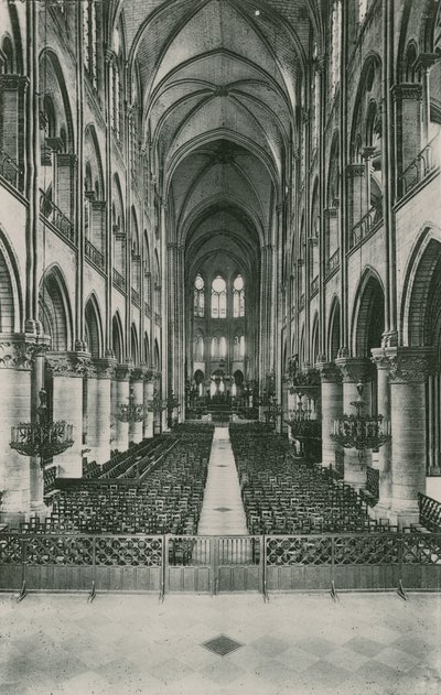 Nave of the Church Notre-Dame, Nave of the Church Notre-Dame (fotogravering) af French Photographer