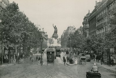 Temple Street og Republikkens sted (fotogravering) af French Photographer