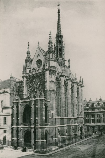 La Sainte-Chapelle, St. Kapellet (fotogravering) af French Photographer