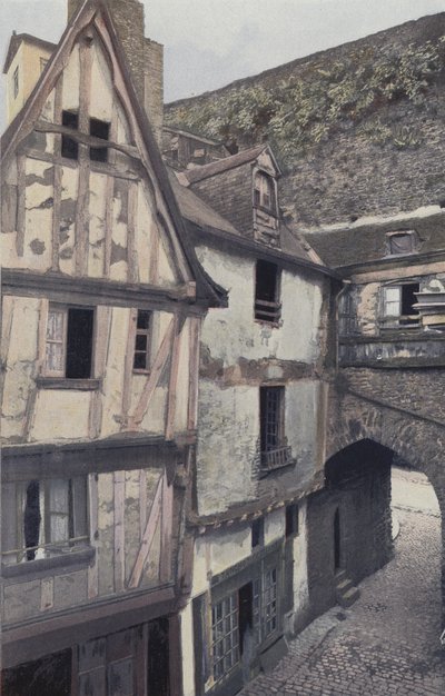 Laval, Porte Beucheresse og vicilles huse af French Photographer