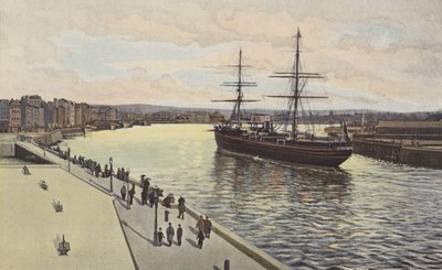 Le Havre, Indgang til en damper i den ydre havn af French Photographer