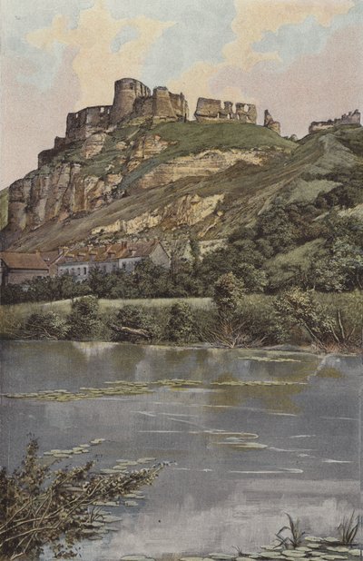 Les Andelys, Chateau Gaillard, kyst af floden af French Photographer