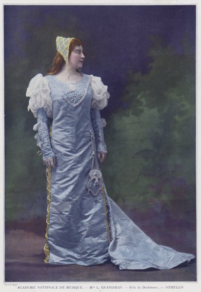 Louise Grandjean som Desdemona i Othello (farvet foto) af French Photographer