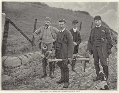 Major Fisher jager ryper i Skotland af French Photographer
