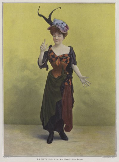 Marguerite Deval, fransk skuespillerinde og operasangerinde (farvet foto) af French Photographer