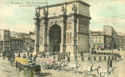 Marseille, Triumfbuen i Porte Daix af French Photographer