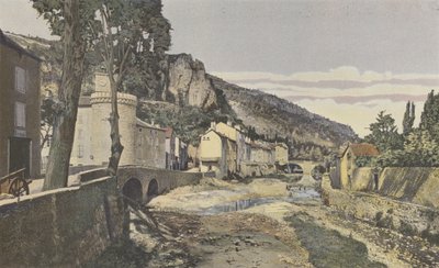 Meyrueis, La Jonte, i den nederste del af byen af French Photographer