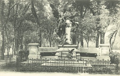 Monument for fabulisten La Fontaine, Jardin du Luxembourg (s/h foto) af French Photographer