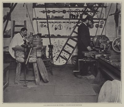Monteringsværksted på Sevres porcelænsfabrik, Frankrig (s/h foto) af French Photographer