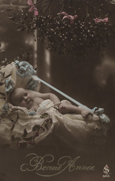 Nytårskort med baby af French Photographer