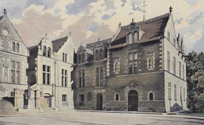 Orleans, rådhus, hovedfacade og pavillon til højre af French Photographer