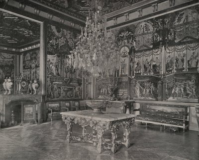 Palace of Fontainebleau, receptionssalon (s/h foto) af French Photographer