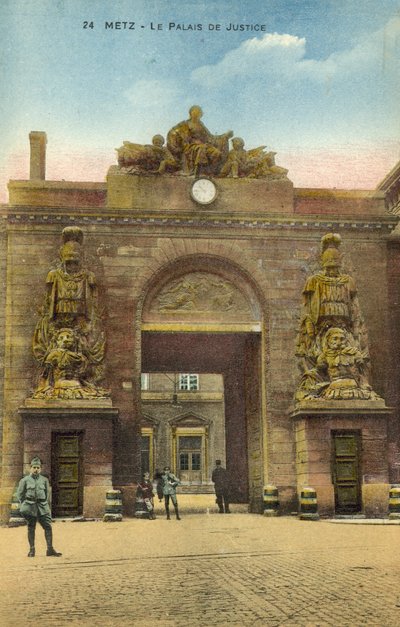 Justice Palace, Metz (farvefoto) af French Photographer
