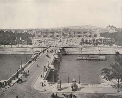 Paris: Udsigt over Place de la Concorde mod nord (s/h foto) af French Photographer