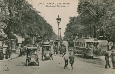 Paris, Boulevard Montmartre. Postkort sendt i 1913. af French Photographer