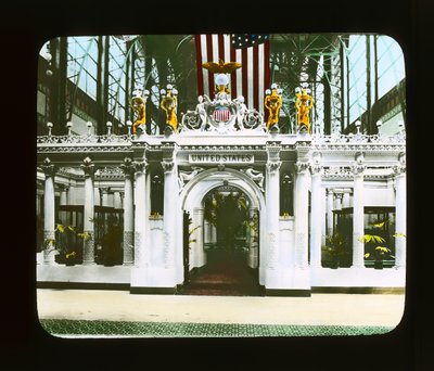 Paris-udstilling: The United States Pavilion, elektrisk sektion, 1900 (lanternerutsjebane) af French Photographer