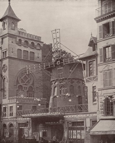 Paris: Ydre af Moulin Rouge (s/h foto) af French Photographer