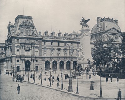 Paris: Gambettas monument i Louvre-retten (s/h-foto) af French Photographer