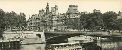 Paris, rådhuset og Arcole-broen, rådhuset og Arcole-broen af French Photographer