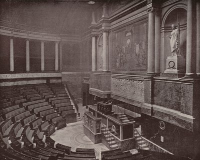 Paris: Lovgivende sal, Deputeretkammeret (s/h foto) af French Photographer