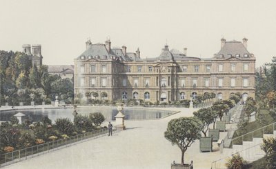 Paris, Luxembourg Palace, Facade med udsigt over haven af French Photographer
