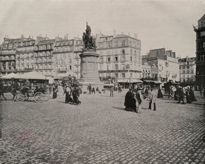 Paris: Place de Clichy (s/h-billede) af French Photographer