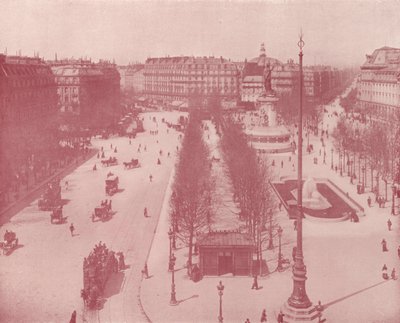 Paris: Place de la Republique (s/h-billede) af French Photographer