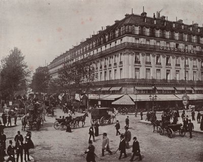 Paris: The Grand Hotel og Cafe de la Paix (s/h-billede) af French Photographer