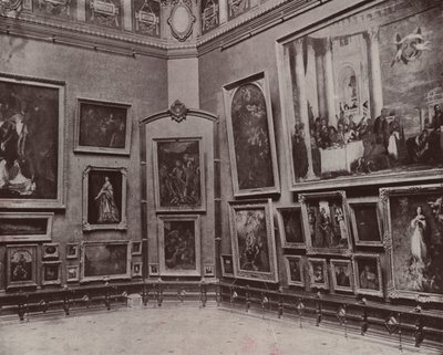 Paris: Salon Carre i Louvre (s/h-billede) af French Photographer