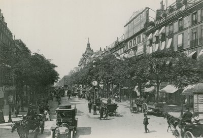 Perspektiv af Boulevard des Italiens, Boulevard of the Italians (fotogravering) af French Photographer