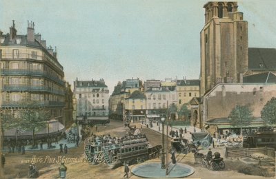 Place St Germain des Pres, Paris. Postkort sendt i 1913. af French Photographer
