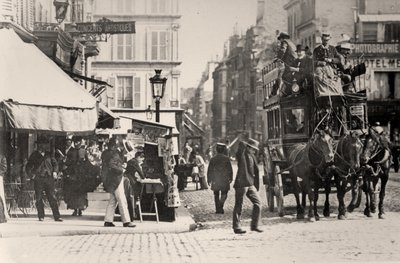 Place de Clichy, Paris (s/h-billede) af French Photographer