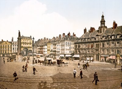 Place du General de Gaulle, Lille, 1890-1900 af French Photographer