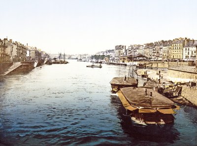 Lystbåde på Loire i Nantes, pub. 1890-1900 af French Photographer