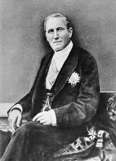 Portræt af Baron Georges Eugene Haussmann (1809-91) fra Memoires du Baron Haussmann, Paris, Victor Havard Editor, 1889 af French Photographer
