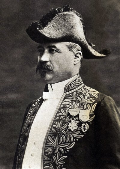 Portræt af Emile Faguet (1847-1916), litteraturkritiker, litteraturhistoriker og fransk essayist. af French Photographer